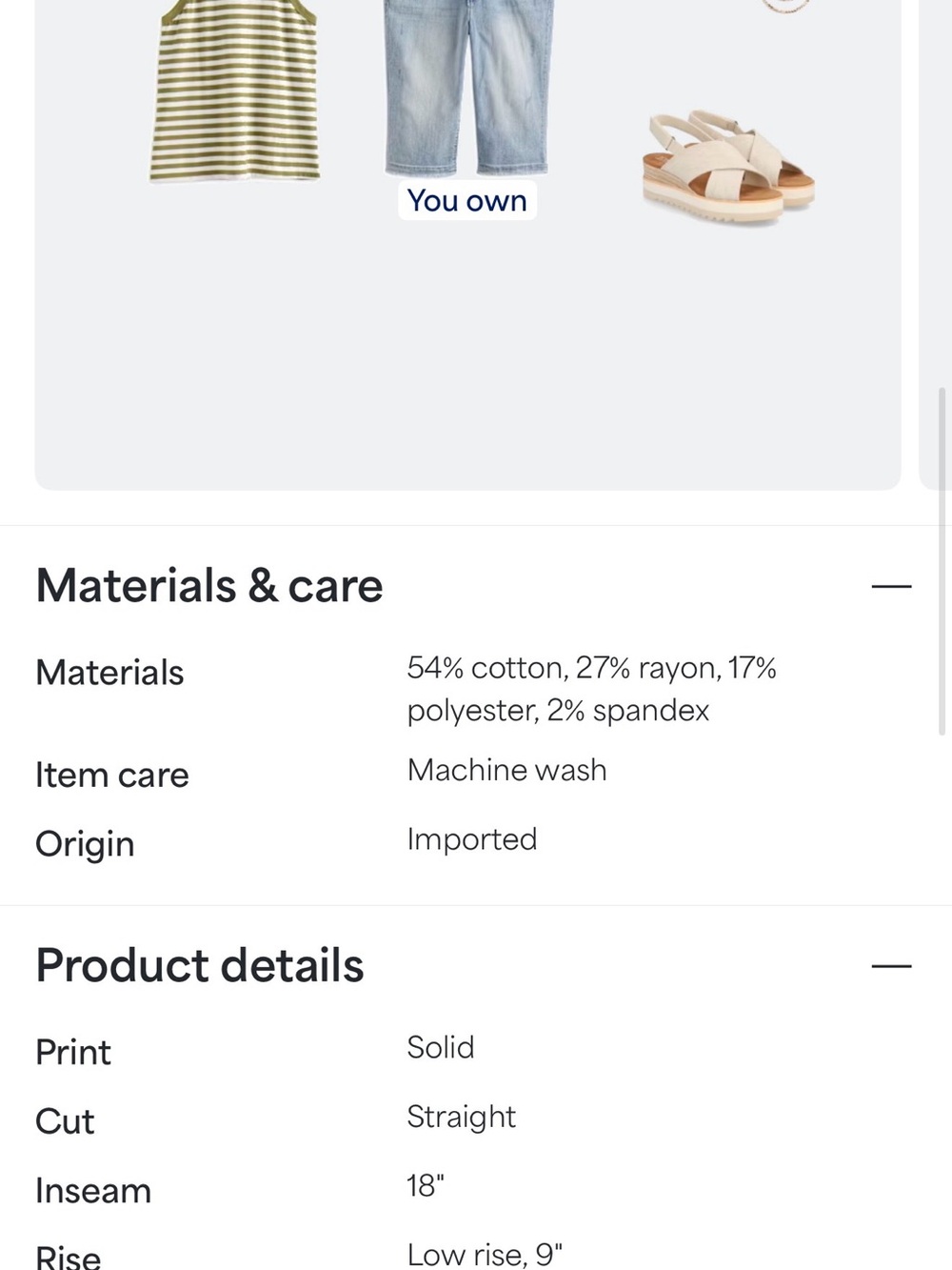 Democracy Light Wash Darin Capri 18W, 18” inseam frayed hem StitchFix - Picture 4 of 4